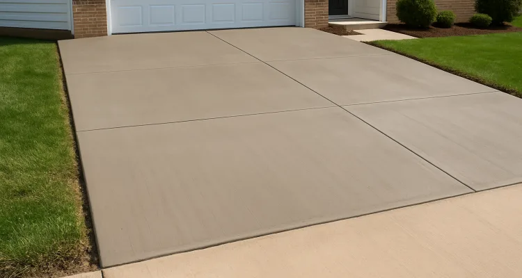 a brand new concrete driveway from Houston Concrete Services in Pearland, TX - Pearland TX
